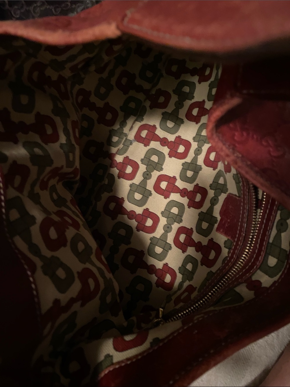 Gucci Vintage Dark Red Leather Jackie Shoulder Bag with Gold Horsebit - Picture 3 of 3